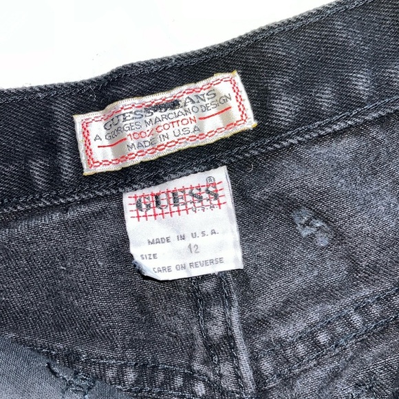 Vintage 90s Guess Black Jean shorts • 80s • y2k • colored denim shorts - Picture 7 of 12